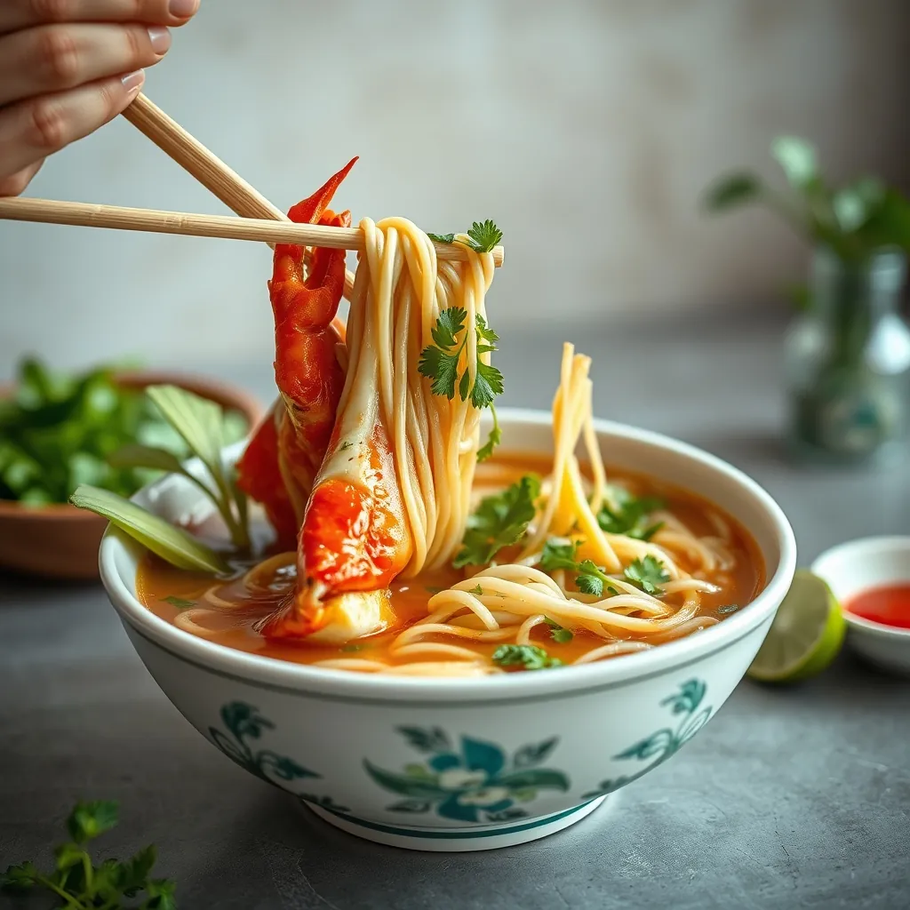 Enjoying vietnamese crab