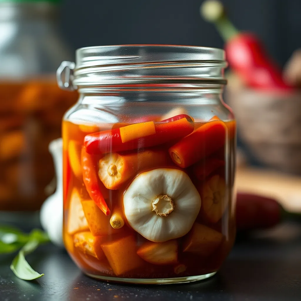Lọ mắm nêm ủ từ cá cơm với ớt, tỏi và sả đặc trưng Fermented fish sauce