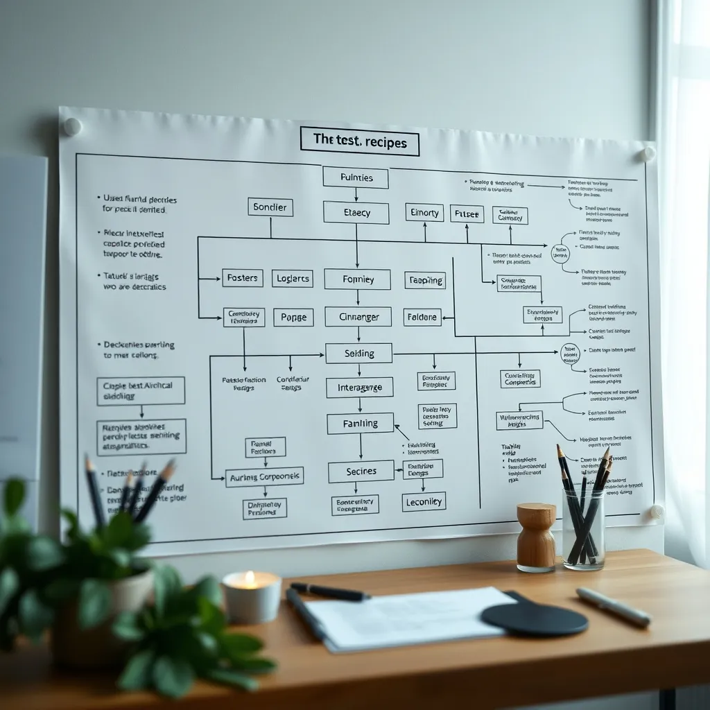 Một sơ đồ chi tiết minh họa các thành phần của công thức kiểm thử Flowchart illustrating components