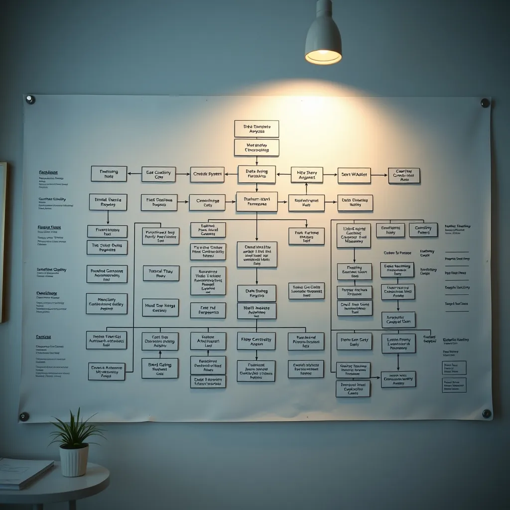 データ分析プロセスを概説したフローチャート Flowchart outlining data