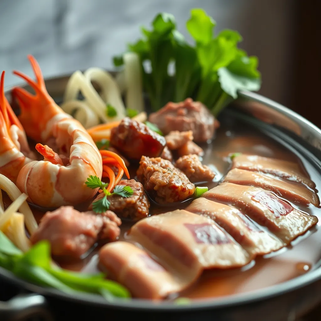 Fresh seafood beef