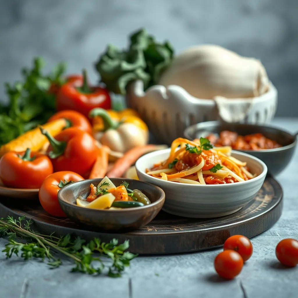 Món ăn chế biến từ rau củ tươi ngon Fresh vegetables dishes