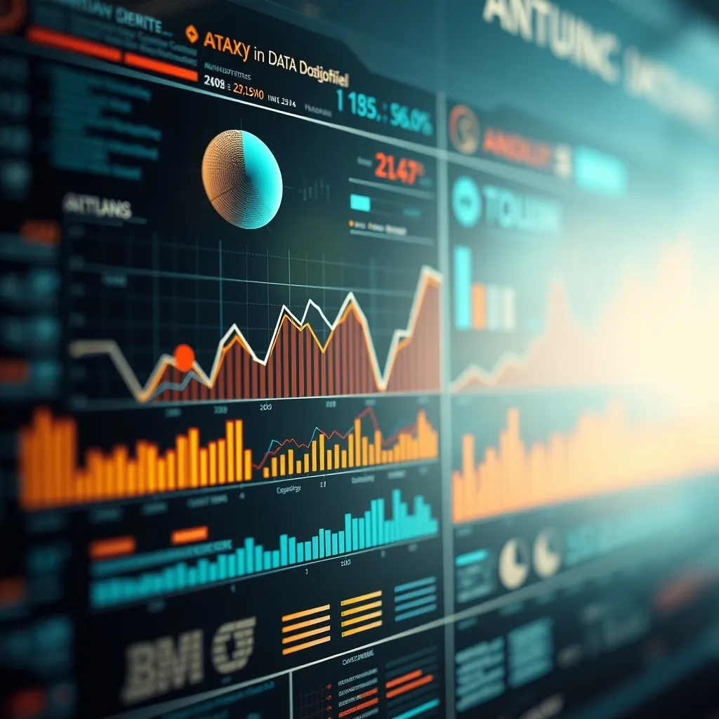Futuristic infographic depicting