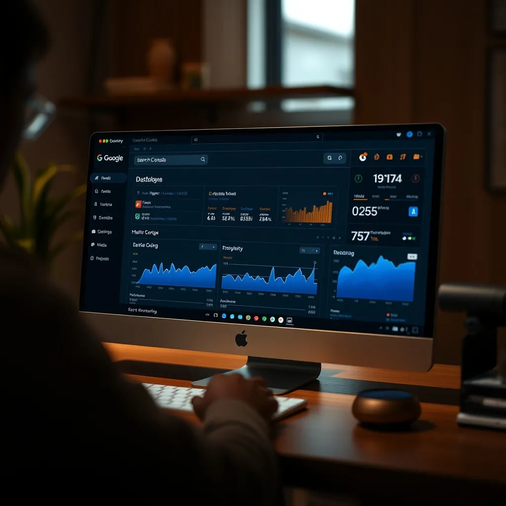 Bảng điều khiển Google Search Console hiển thị các chỉ số hiệu suất Google search console