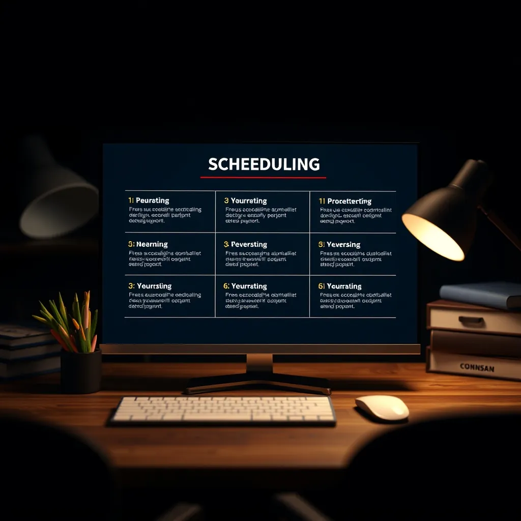 Một đồ họa trình bày các bước có thể hành động cho việc lên lịch Graphic showcasing actionable