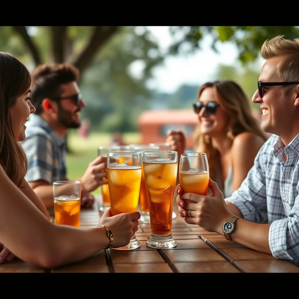 Group friends enjoying