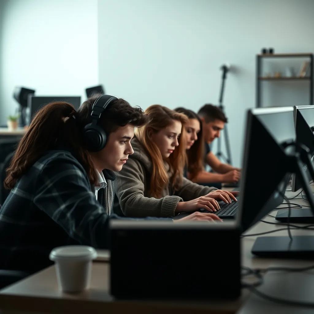 Group students coding