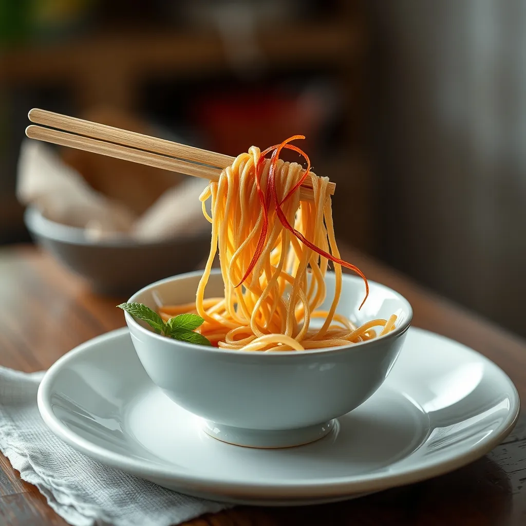 Hướng dẫn chuẩn bị bún và rau sống cho món bún chả Hà Nội. Hướng dẫn chuẩn bị bún và rau sống cho món bún chả Hà Nội.