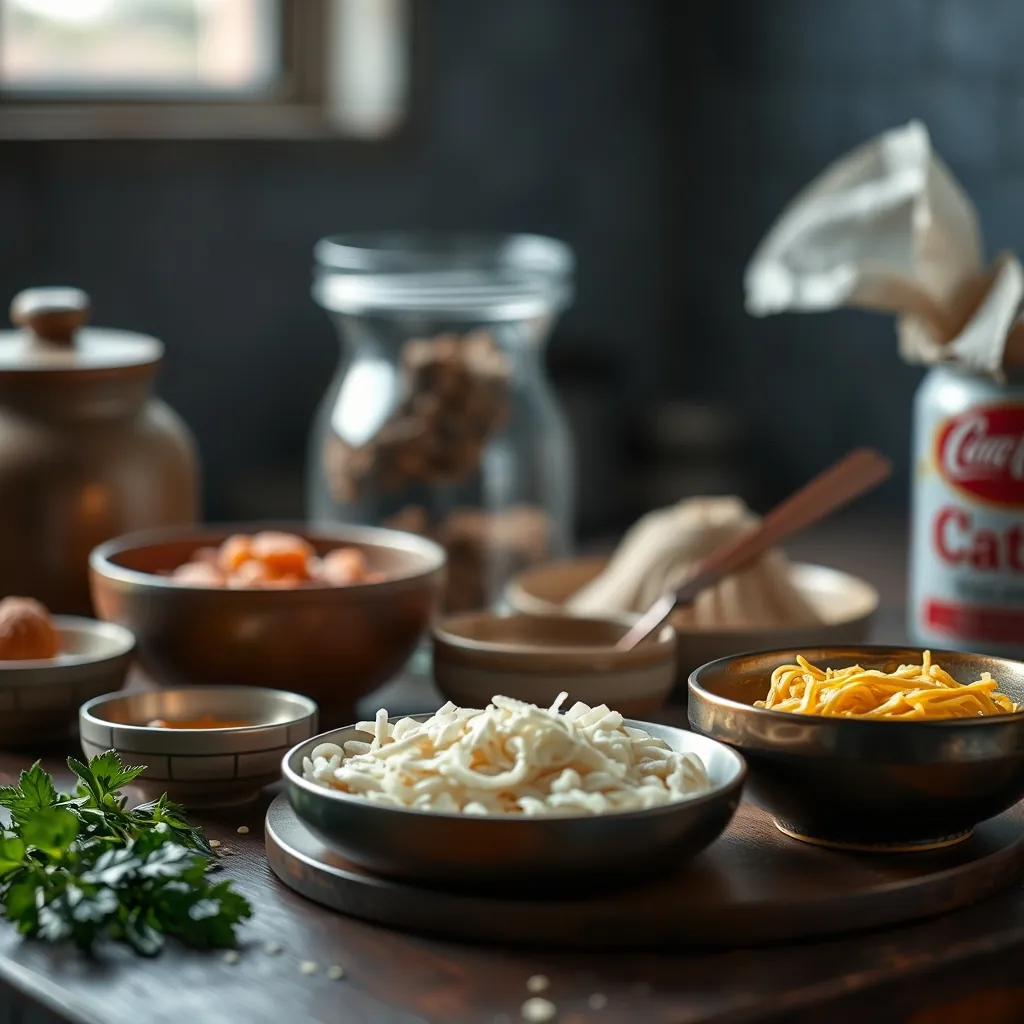 Nguyên liệu làm bún chả Ingredients making bun