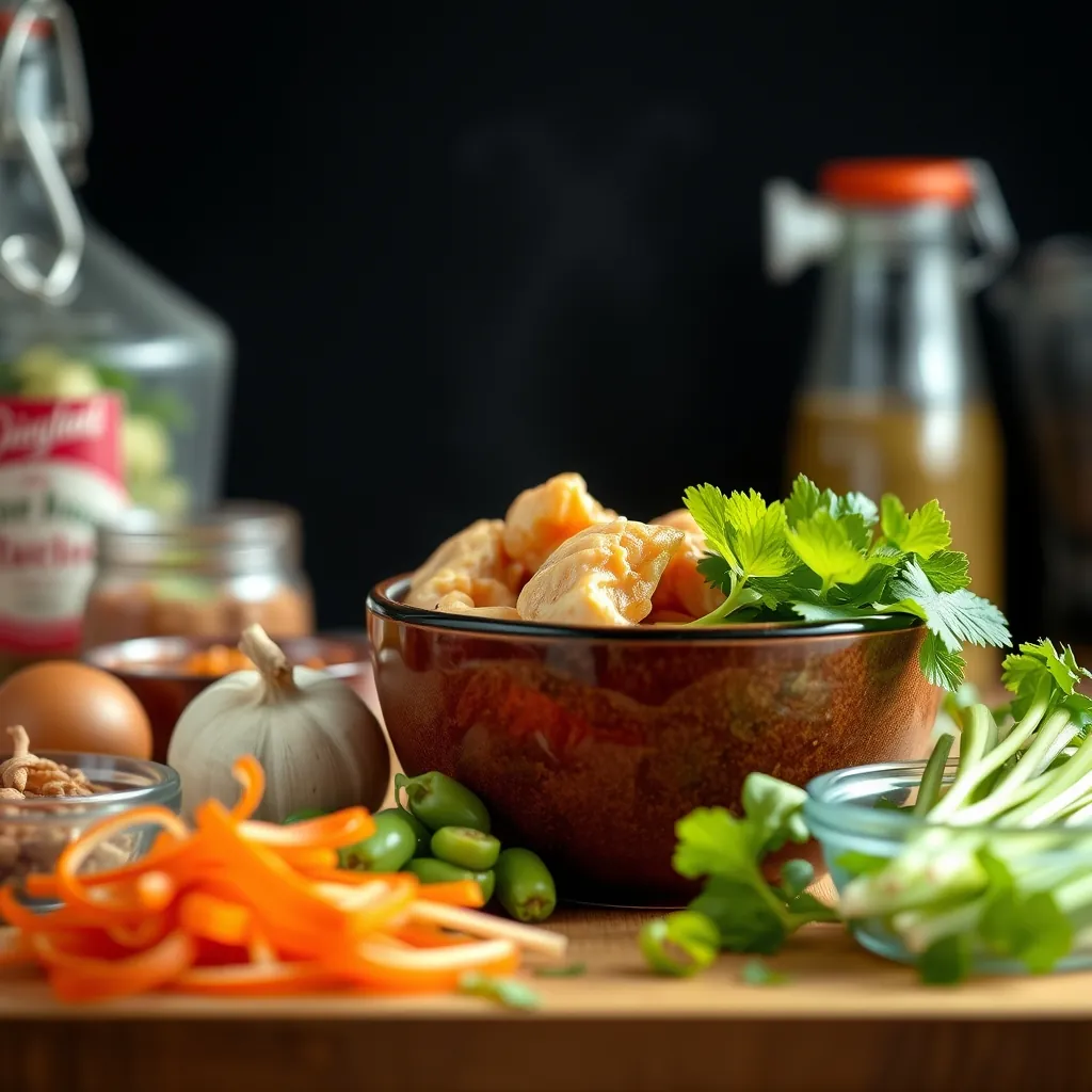 Nguyên liệu làm phở gà Ingredients making chicken