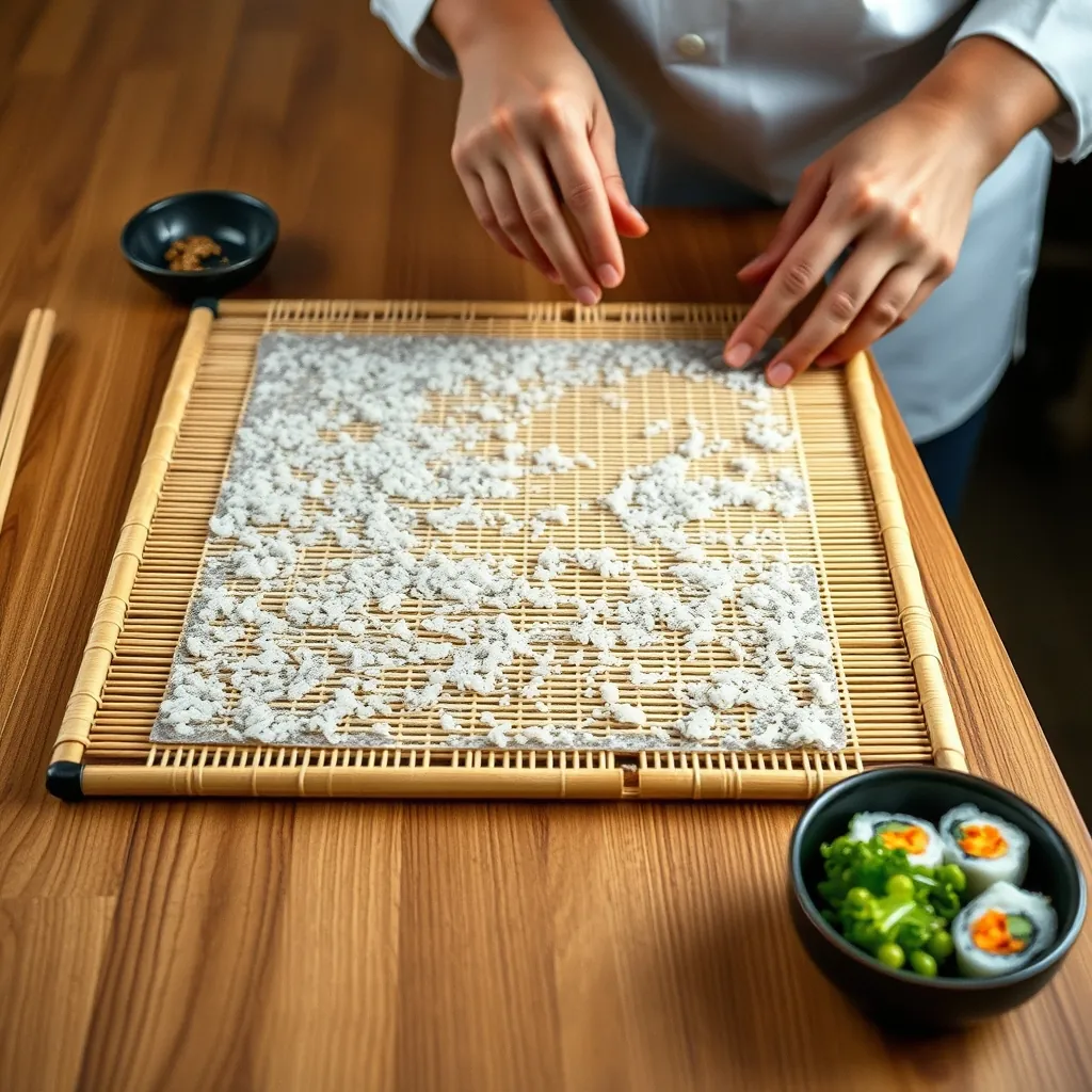 巻きすと海苔、寿司飯の基本セット
