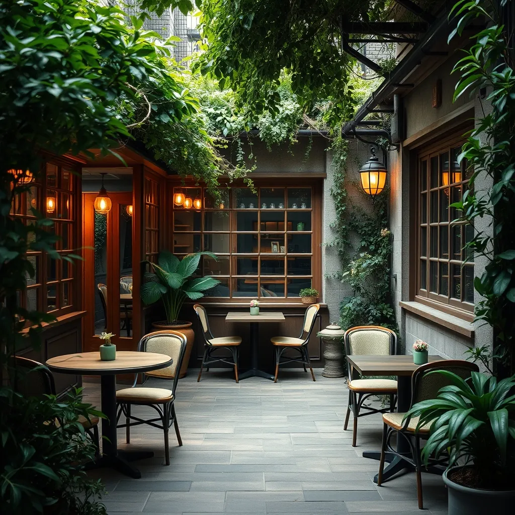 緑に囲まれた屋外席がある静かな隠れ家カフェ 緑に囲まれた屋外席がある静かな隠れ家カフェ