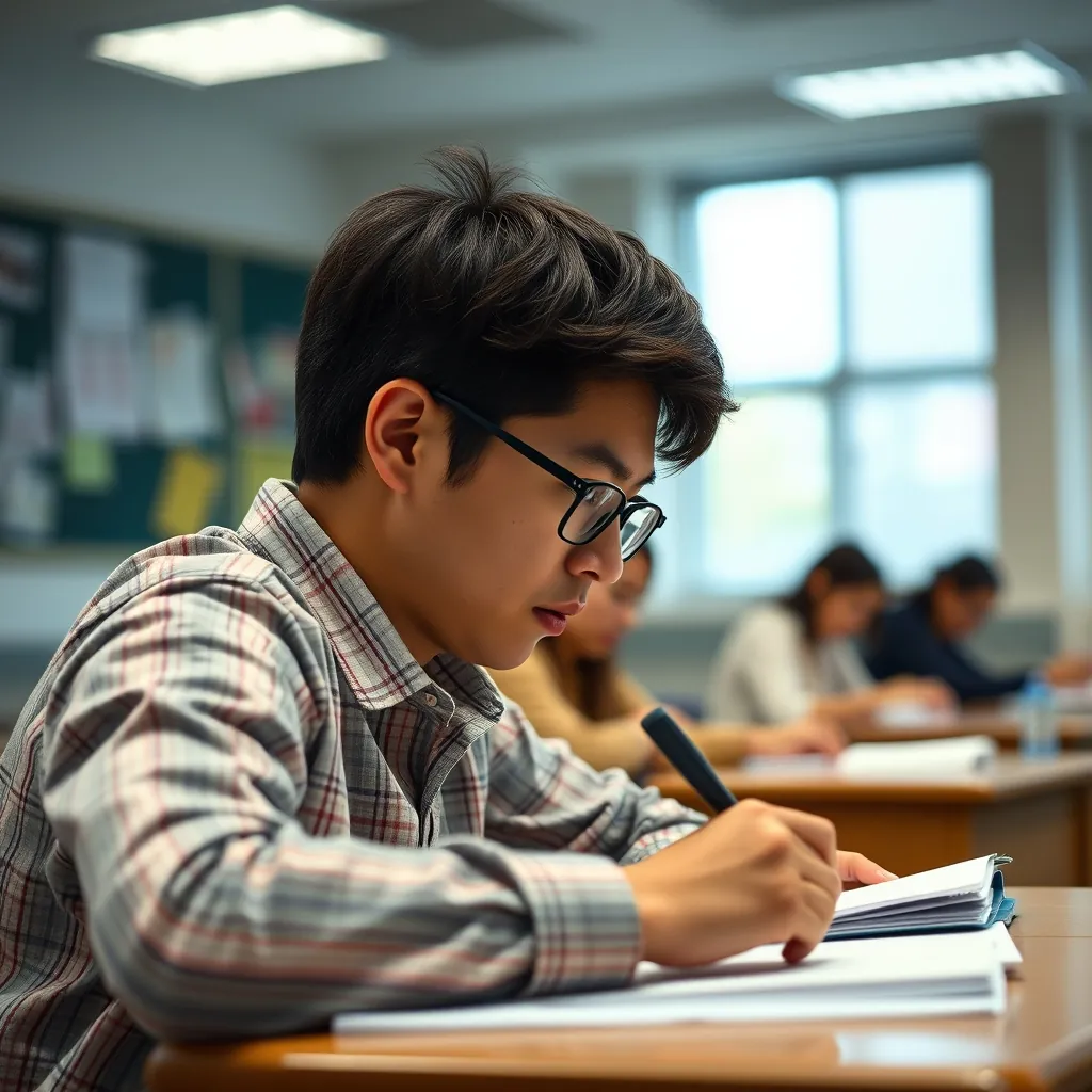 Overview student taking