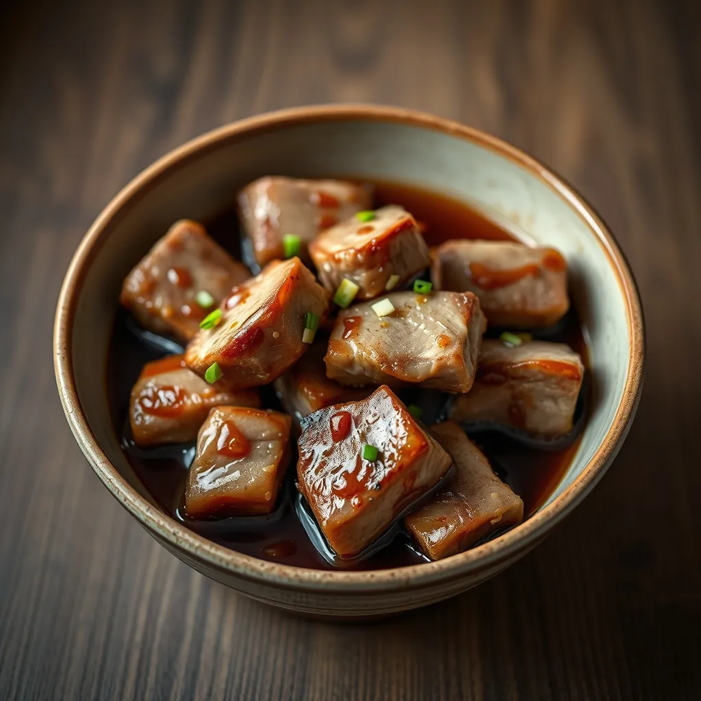 Chả băm và chả miếng đã được ướp gia vị đậm đà Pepper fish sauce