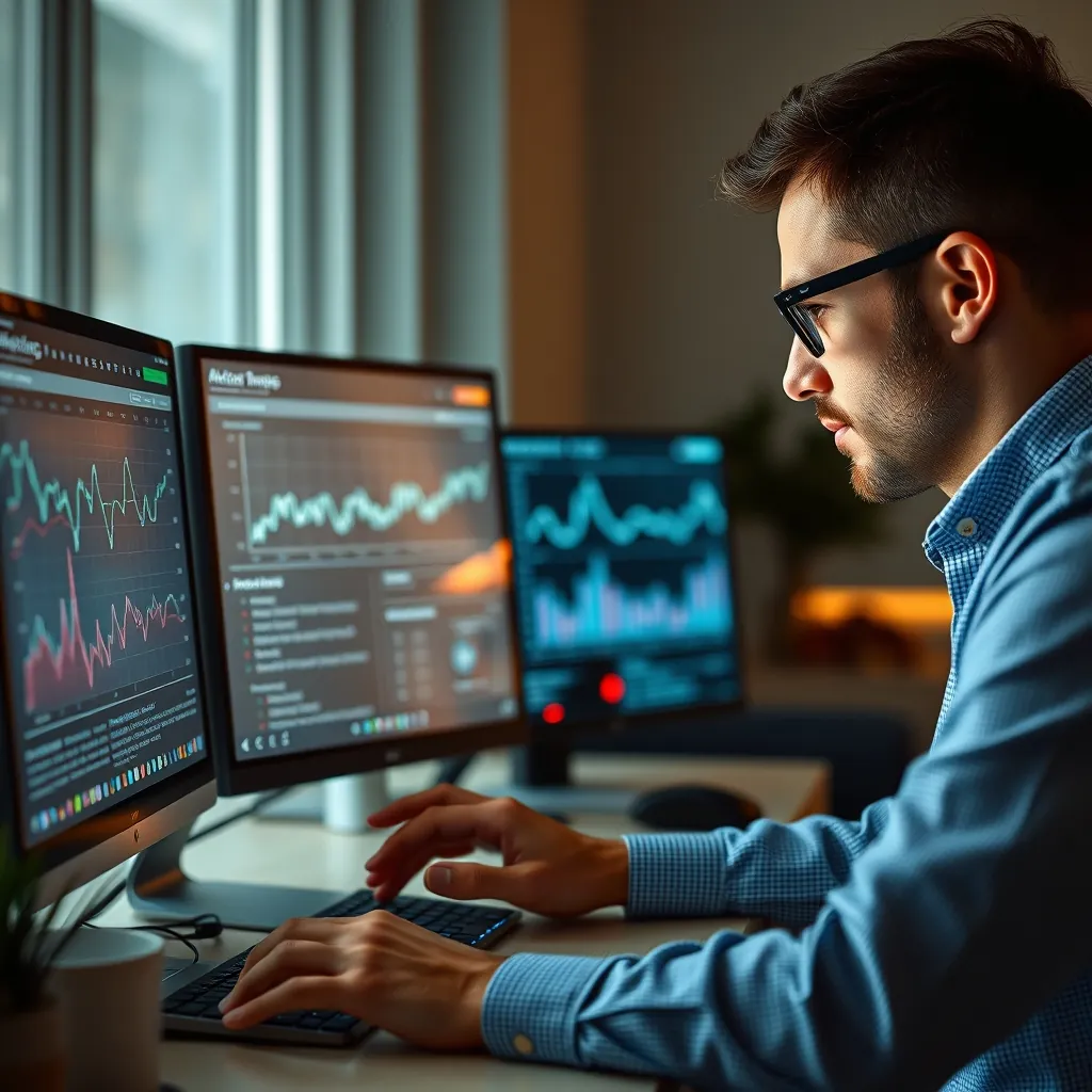 Person analyzing data