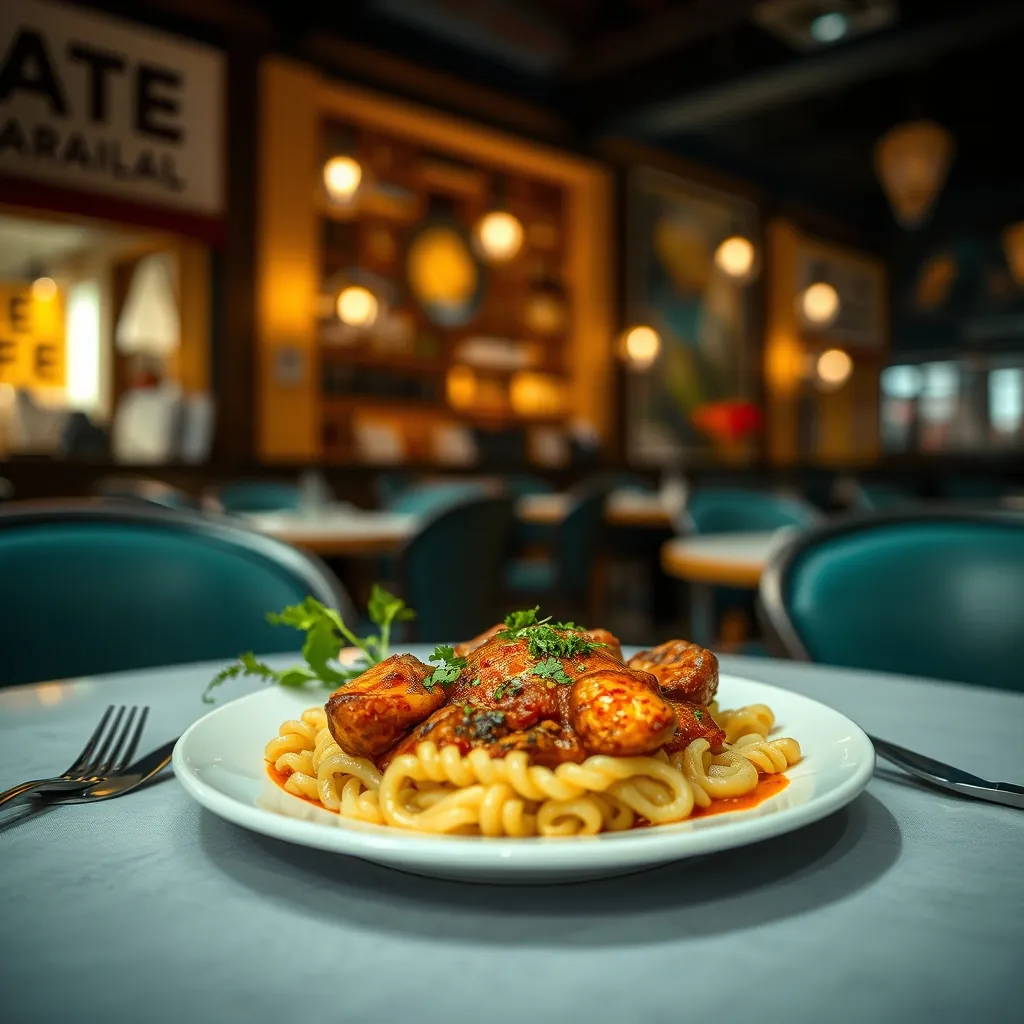 Un plato tradicional español servido en un vibrante restaurante de Madrid
