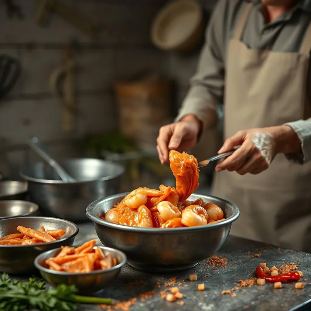 Process making shrimp