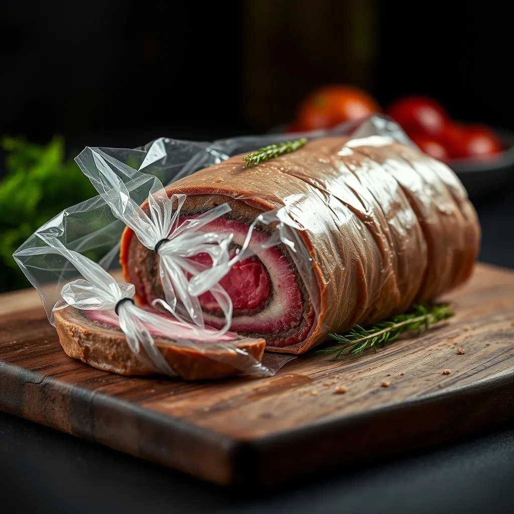Properly wrapped beef