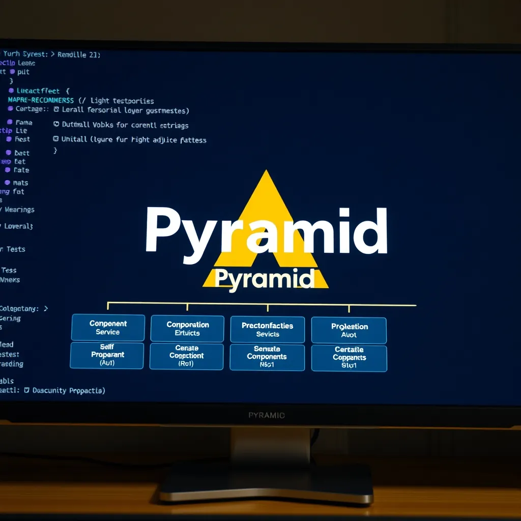 Pyramid logo screen
