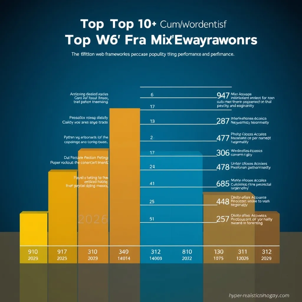 Infographic showing the top 10 Python web frameworks ranked by popularity and performance in 2026 Infographic showing the top 10 Python web frameworks ranked by popularity and performance in 2026