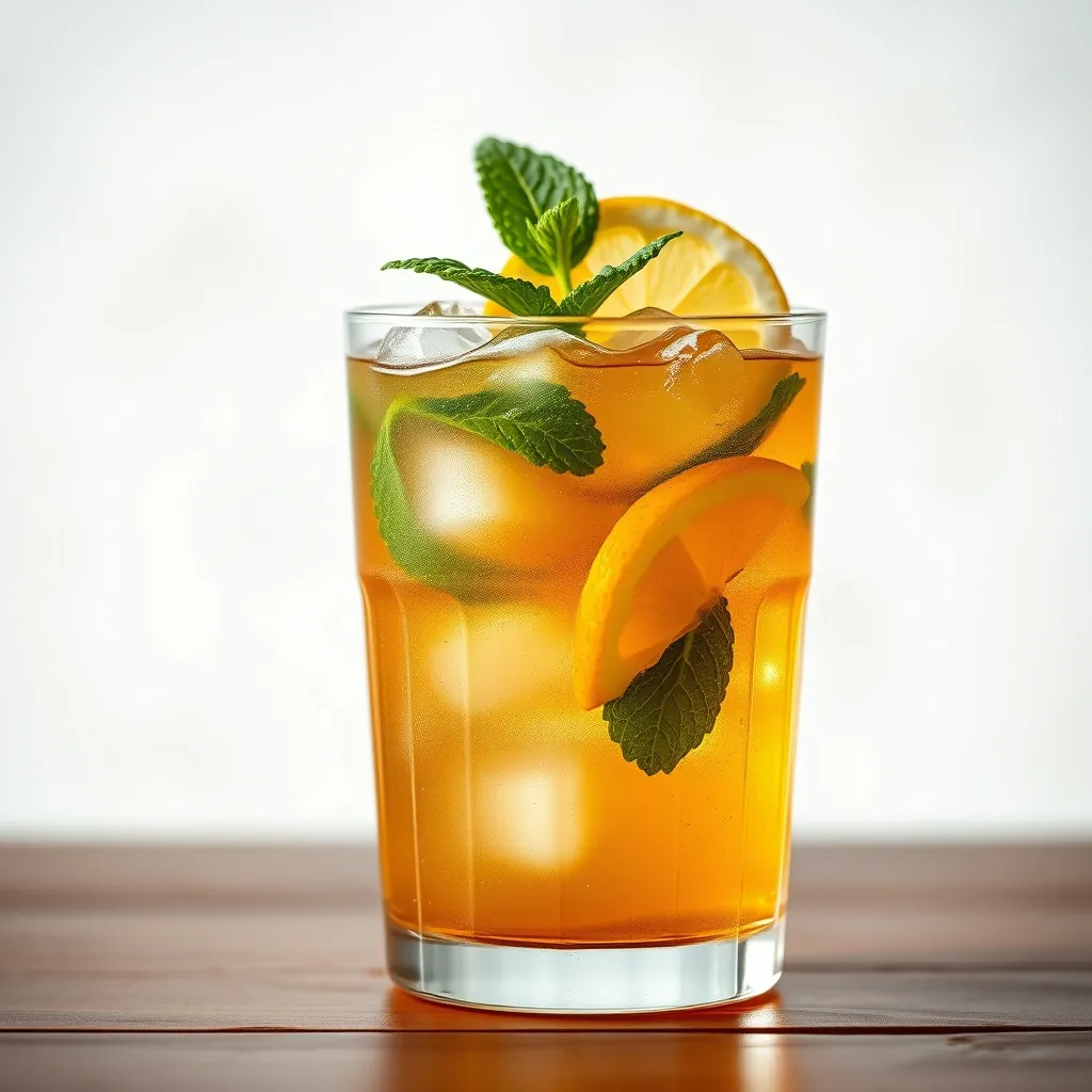 Refreshing glass iced