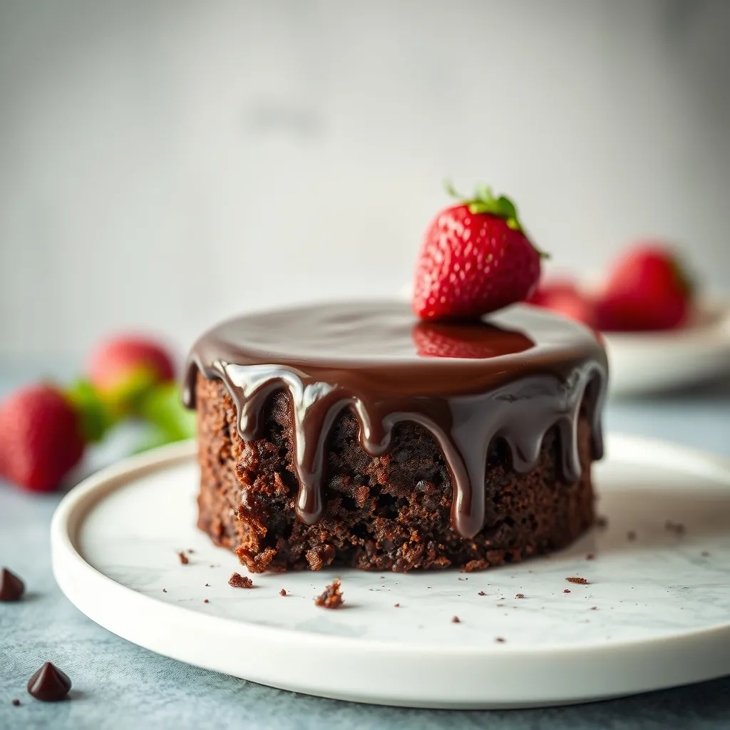 Rich and decadent chocolate cake ready to be enjoyed. Rich and decadent chocolate cake ready to be enjoyed.