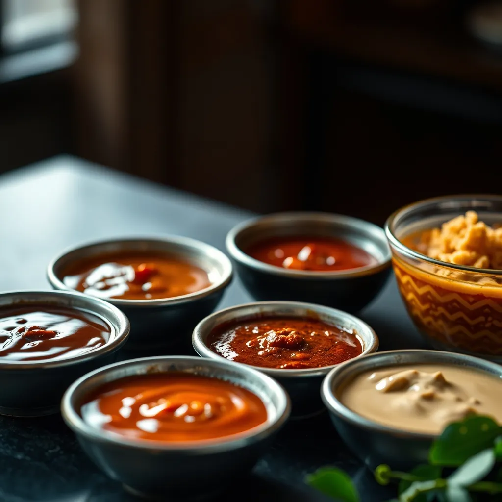 Các loại nước chấm phổ biến cho bún chả Sauces bun cha