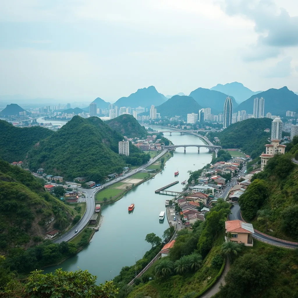 Scenic vietnams landscape