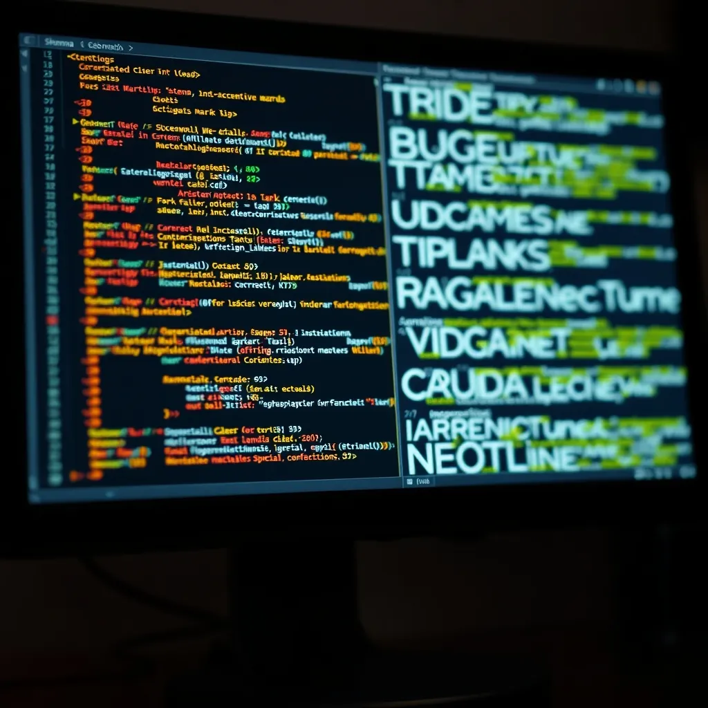 Mã schema markup trên màn hình máy tính Schema markup code