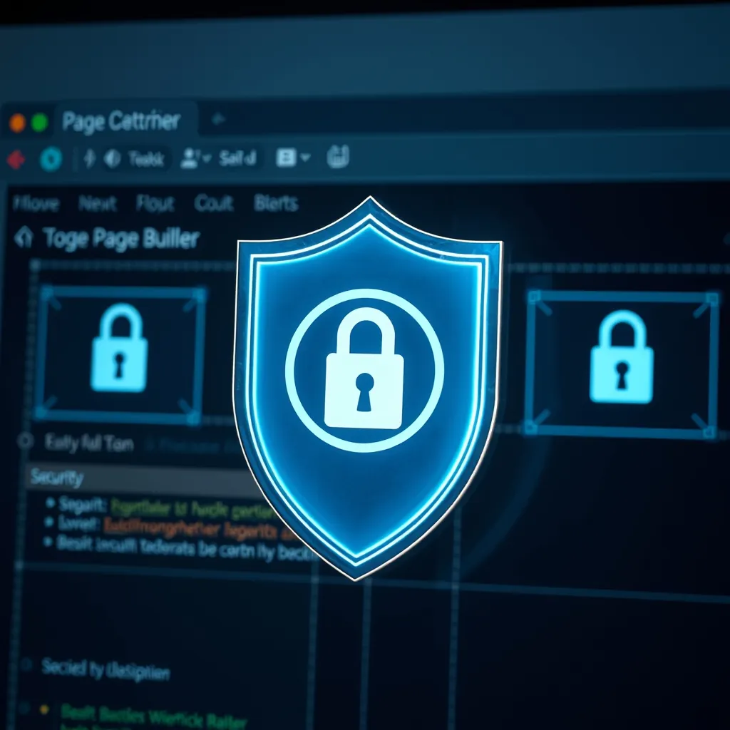 Biểu tượng bảo mật bảo vệ giao diện trình tạo trang WordPress Security shield icon