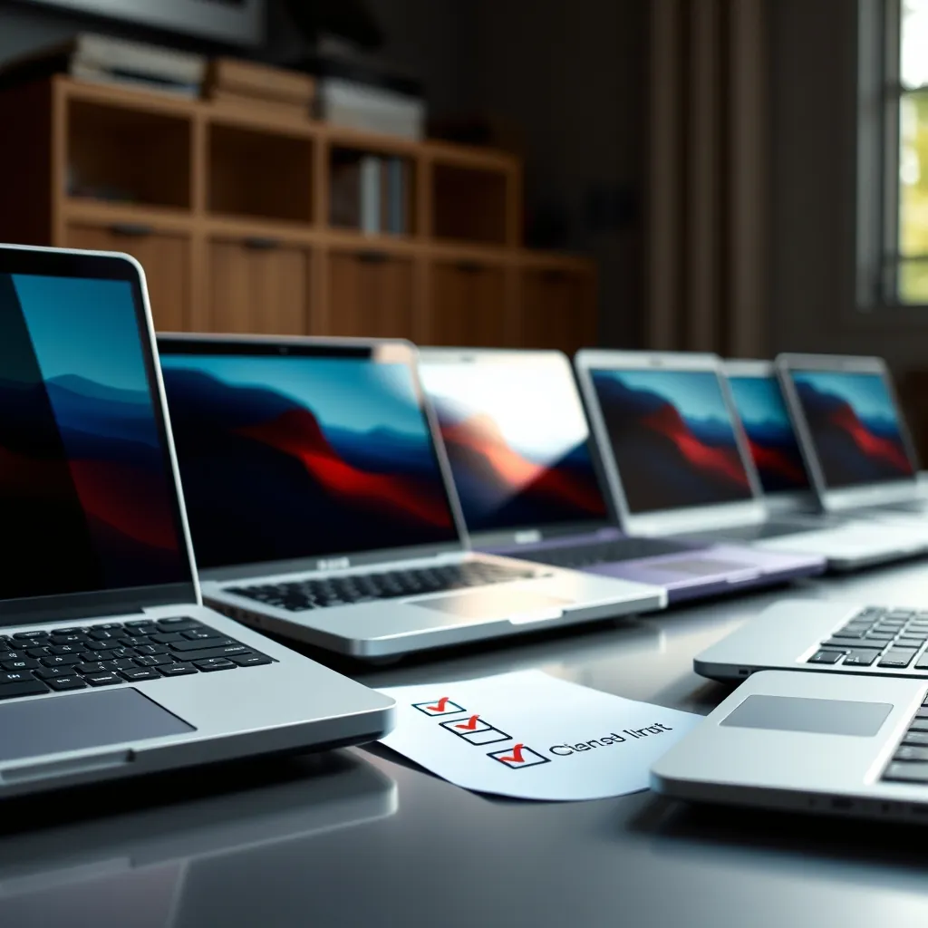 Selection laptops checklist