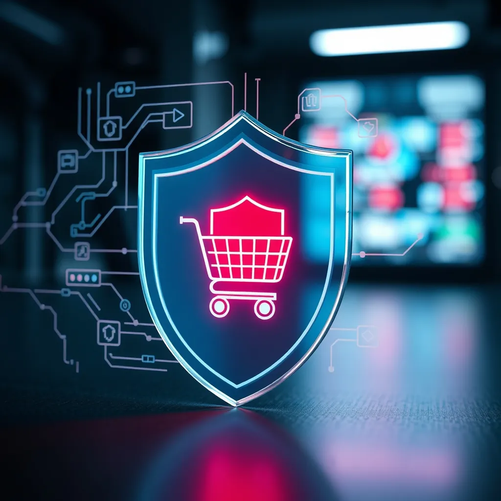 Shield protecting shopping