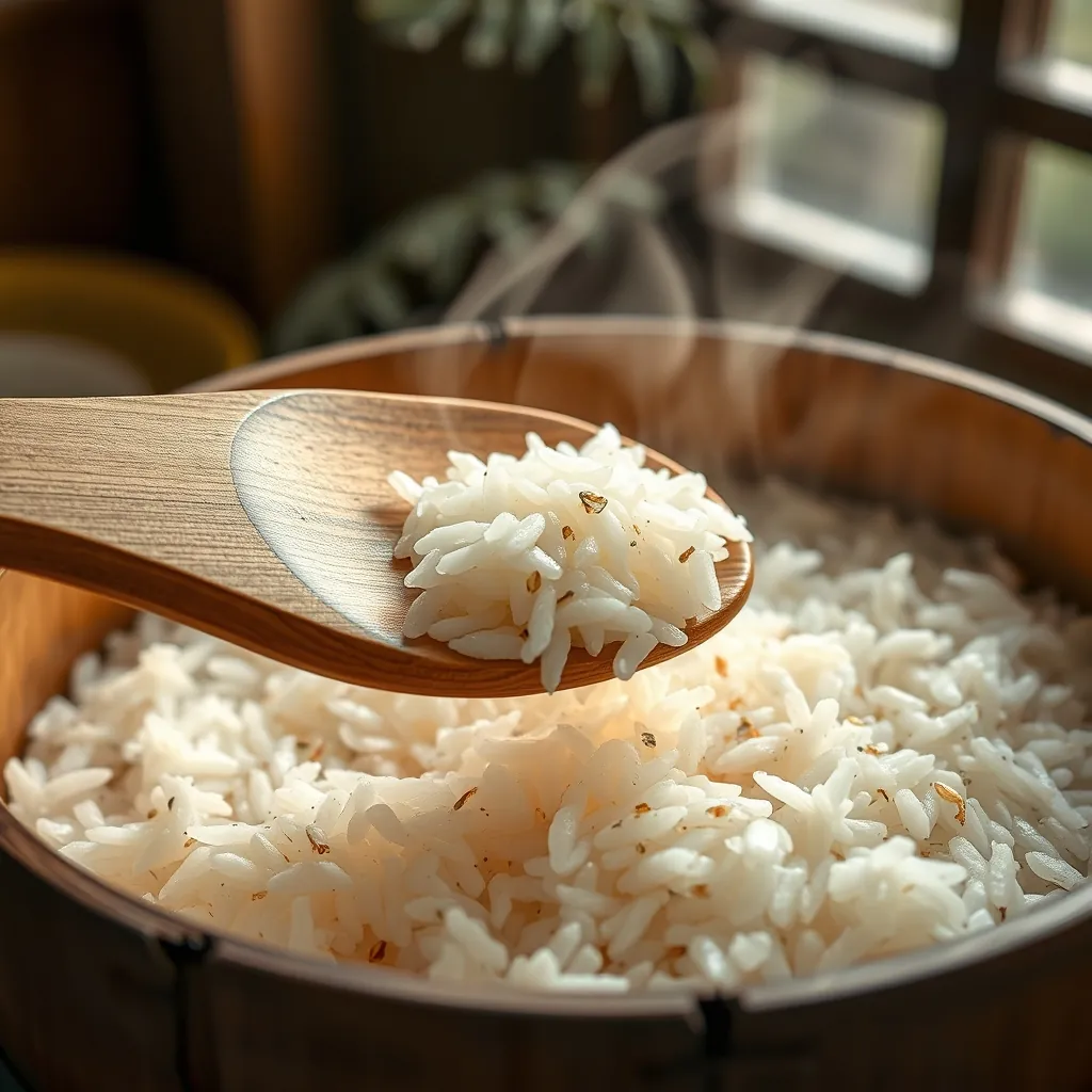 寿司飯の理想的な仕上がり：ツヤと粒立ちが命
