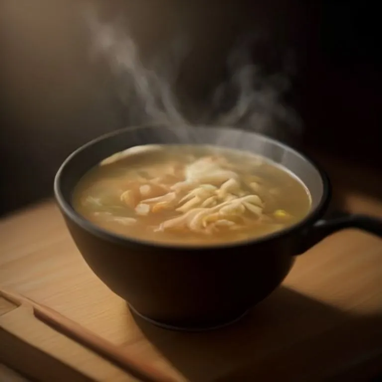 Close-up of a simmering pot of beef noodle broth
