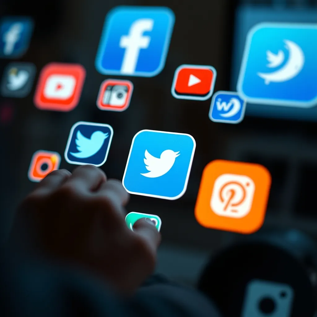 Biểu tượng mạng xã hội và các tương tác Social media icons