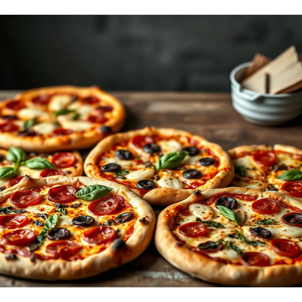 Spread showcasing Neapolitan, Roman, and Sicilian pizzas, highlighting their unique characteristics. Spread showcasing Neapolitan, Roman, and Sicilian pizzas, highlighting their unique characteristics.