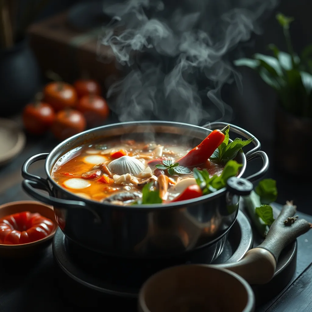 Steaming pot spicy