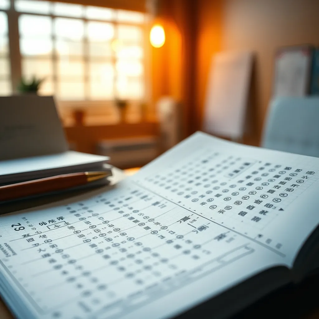 日本語テストの構成 Structure japanese language