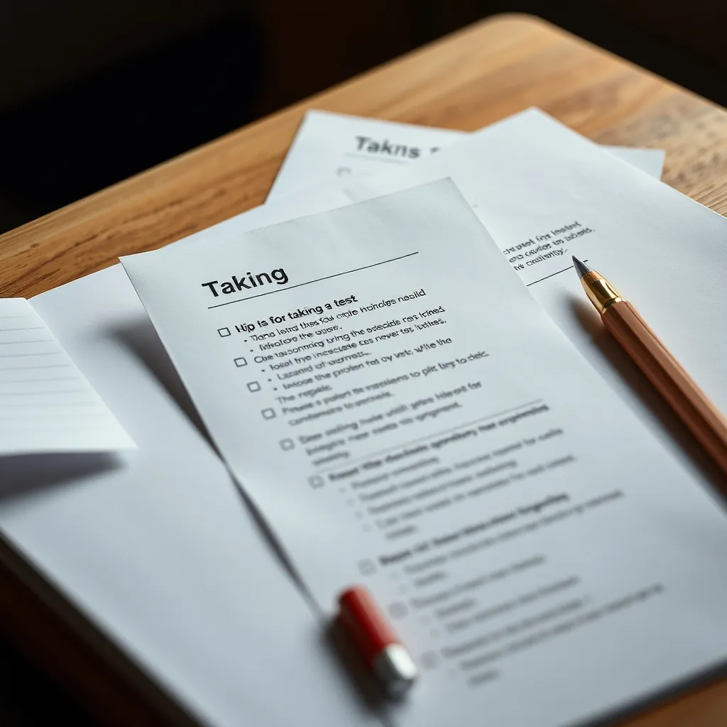 Tips taking test