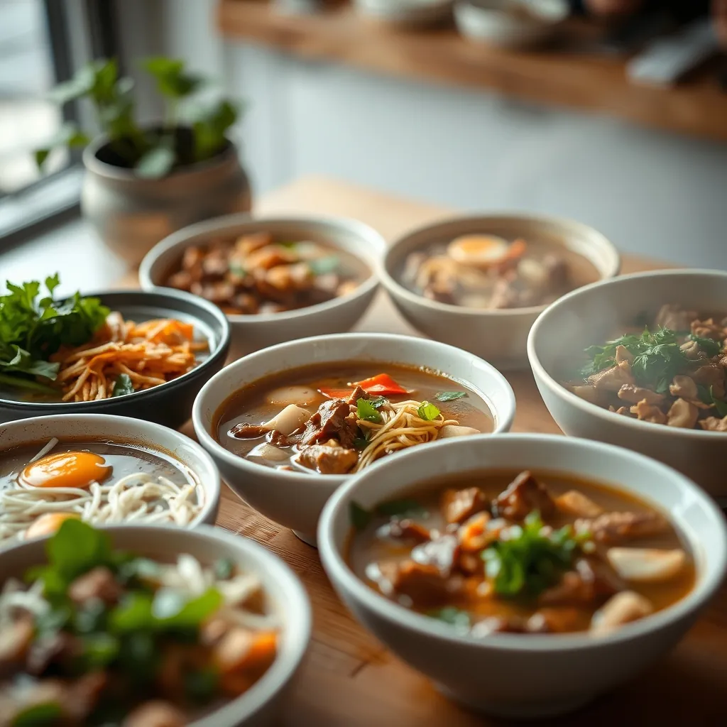 Các biến tấu của phở bò Variations beef pho
