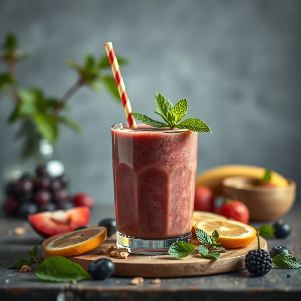 Vibrant array of smoothies in clear glasses, showcasing colorful ingredients like fruits, greens, and seeds.