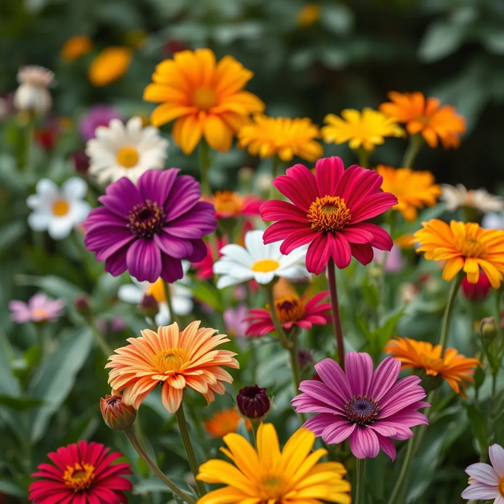 Khu vườn hoa Đà Lạt với nhiều loài hoa đa dạng Vibrant flower garden