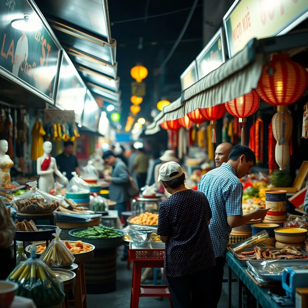 Chợ đêm Đà Lạt nhộn nhịp với ẩm thực địa phương và hàng thủ công Vibrant night market
