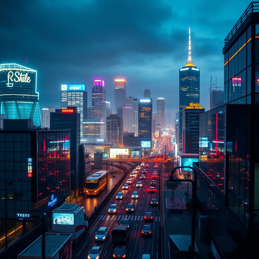 Một bức tranh sống động của Silicon Valley với các công ty nhộn nhịp và các startup đổi mới Vibrant tech landscape