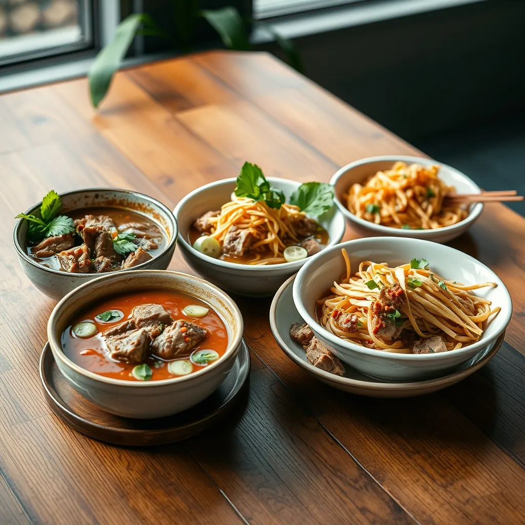 Ba biến tấu hiện đại từ phở bò Nam Định: sốt vang, áp chảo và phở xào Vietnamese fusion presentation