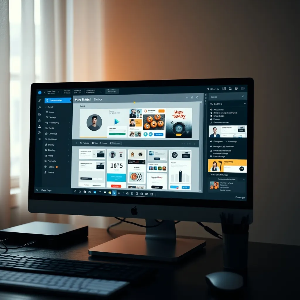 Giao diện trình tạo trang WordPress hiện đại với tính năng kéo thả trực quan Wordpress page builder