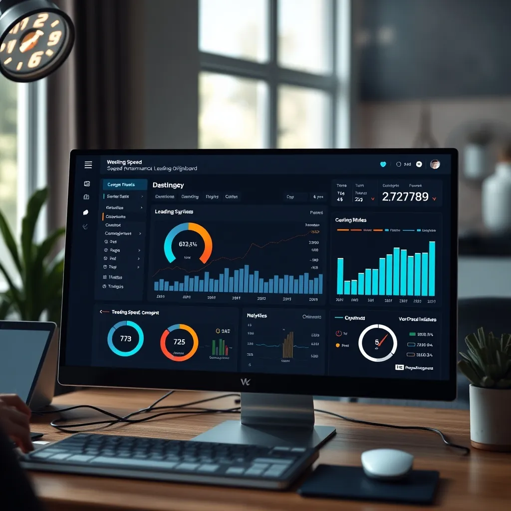 Bảng điều khiển tối ưu tốc độ WordPress với các chỉ số hiệu suất Wordpress website speed