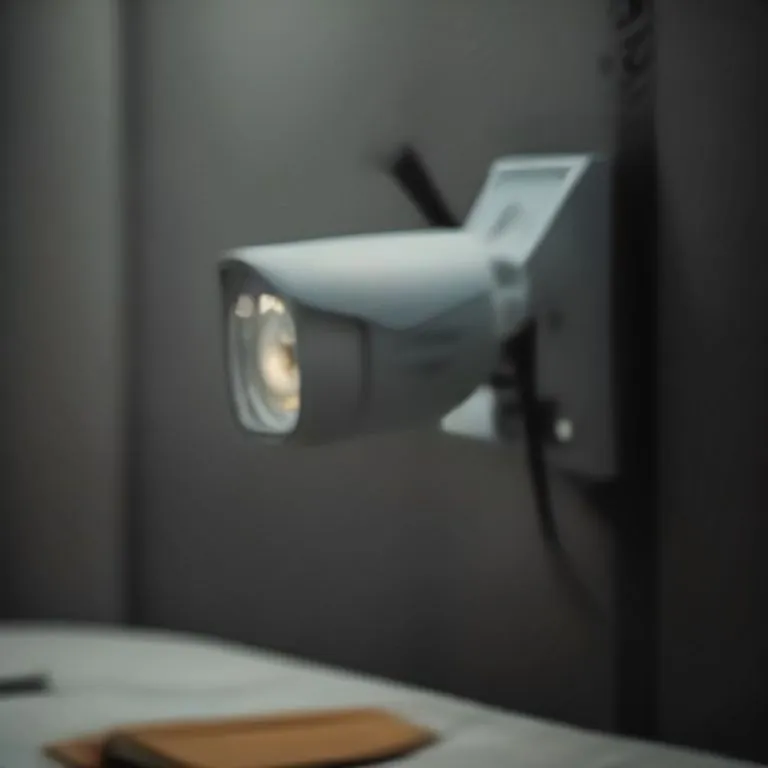 Smart security camera installed outside a house